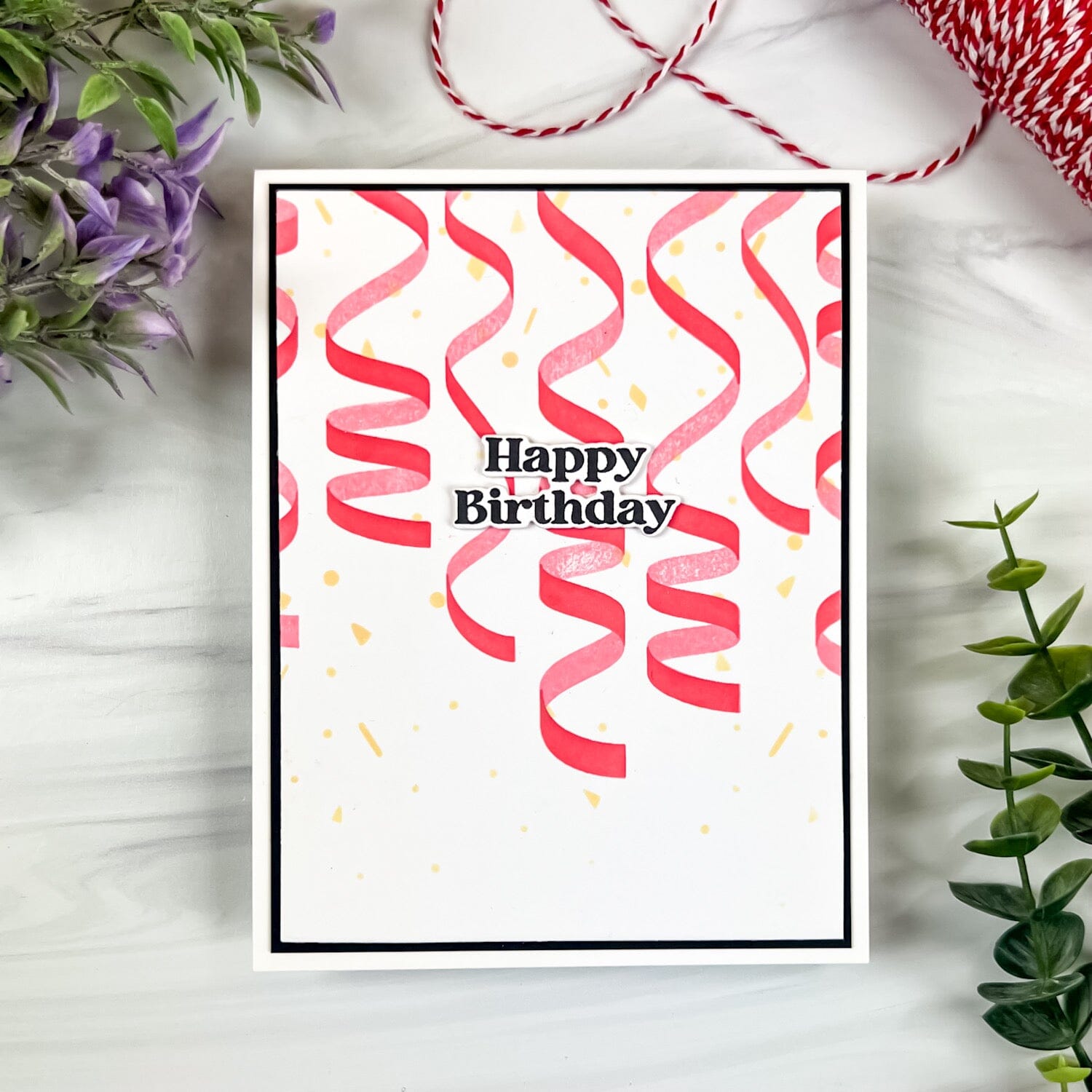 Celebration Streamers Stamp + Stencil