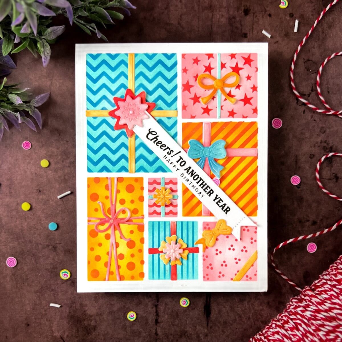Tear Strip Tags: Birthday Stamp Set