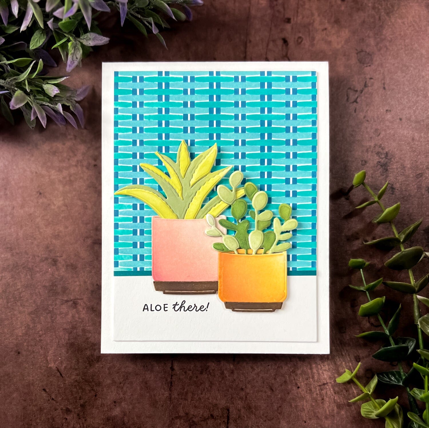 Wicker Weave Stencil
