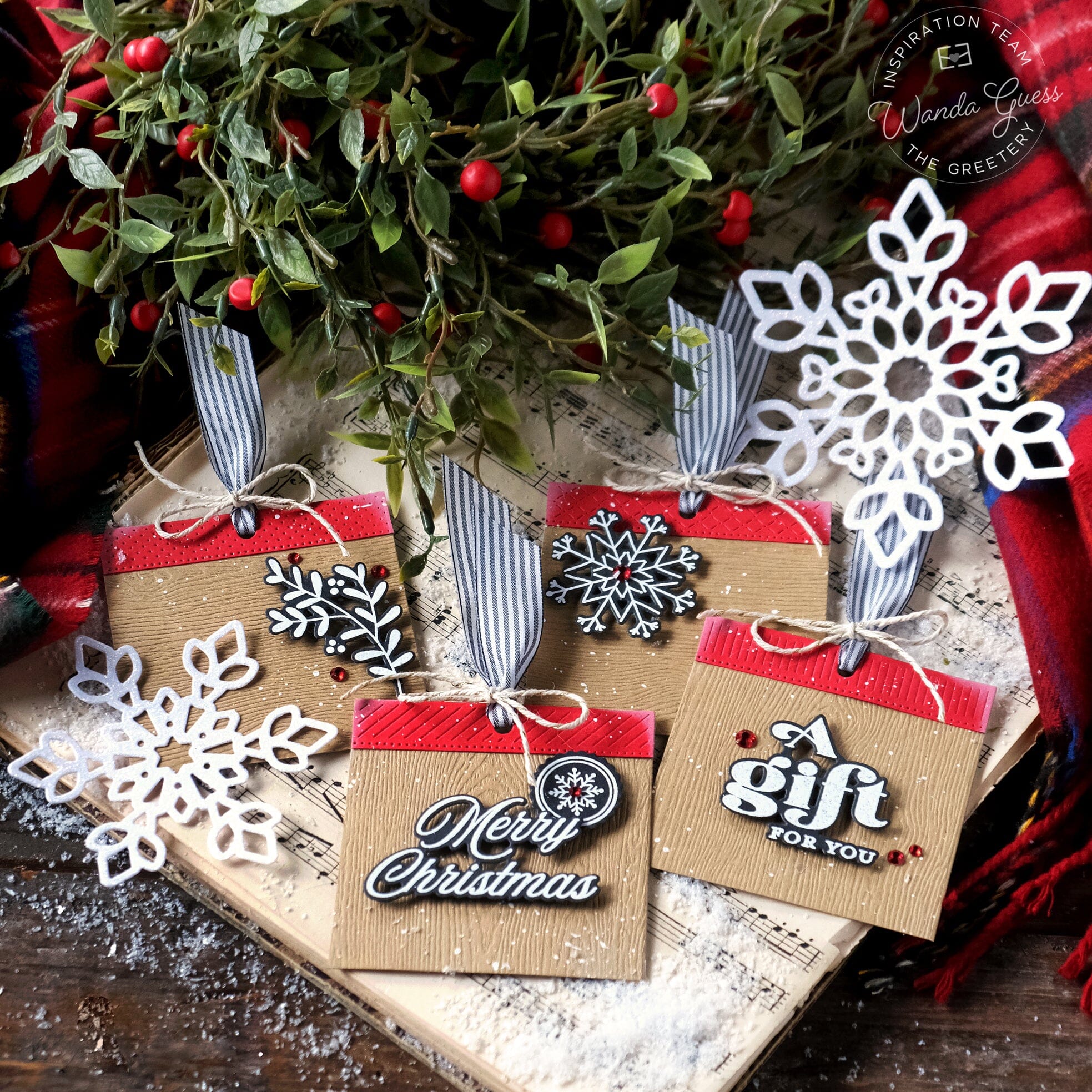 Four Square Holiday Tags Stamp Set