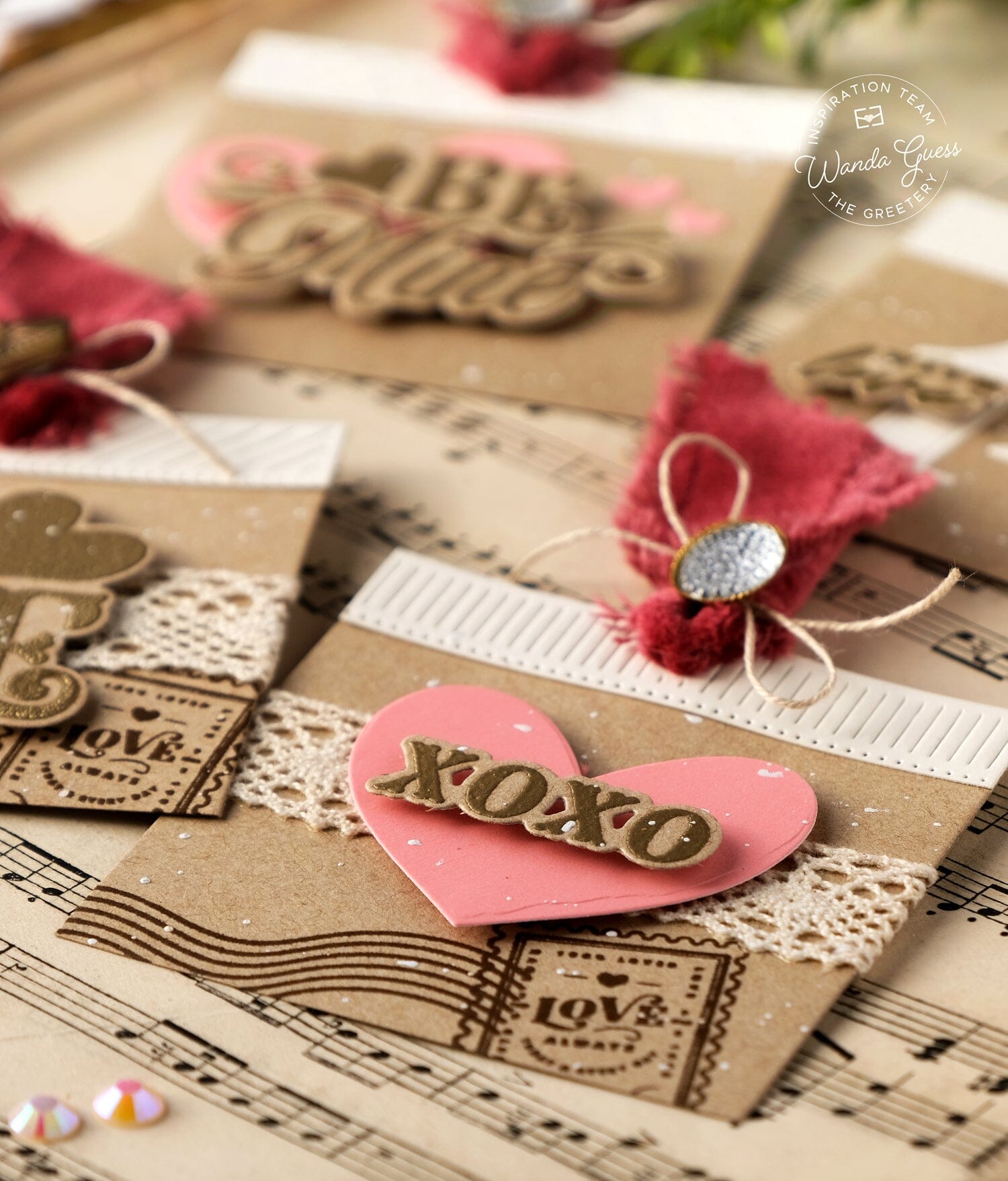 Four Square Valentine Tag Elements Die