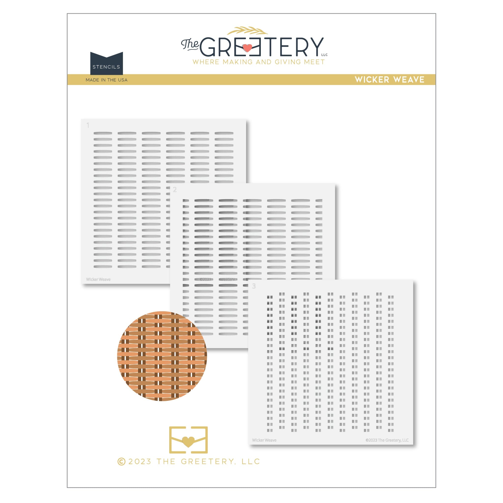 Wicker Weave Stencil