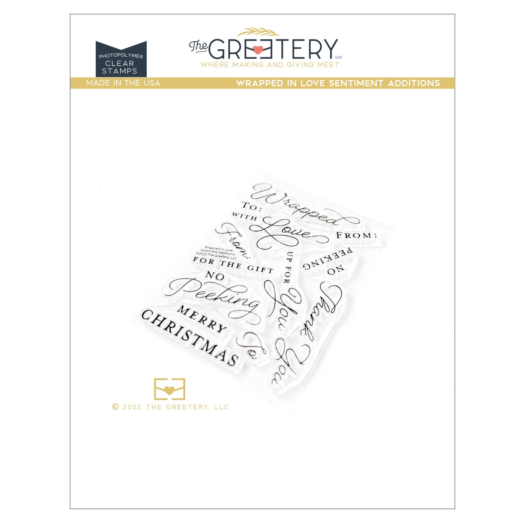 Wrapped in Love Sentiment Additions Stamp Set