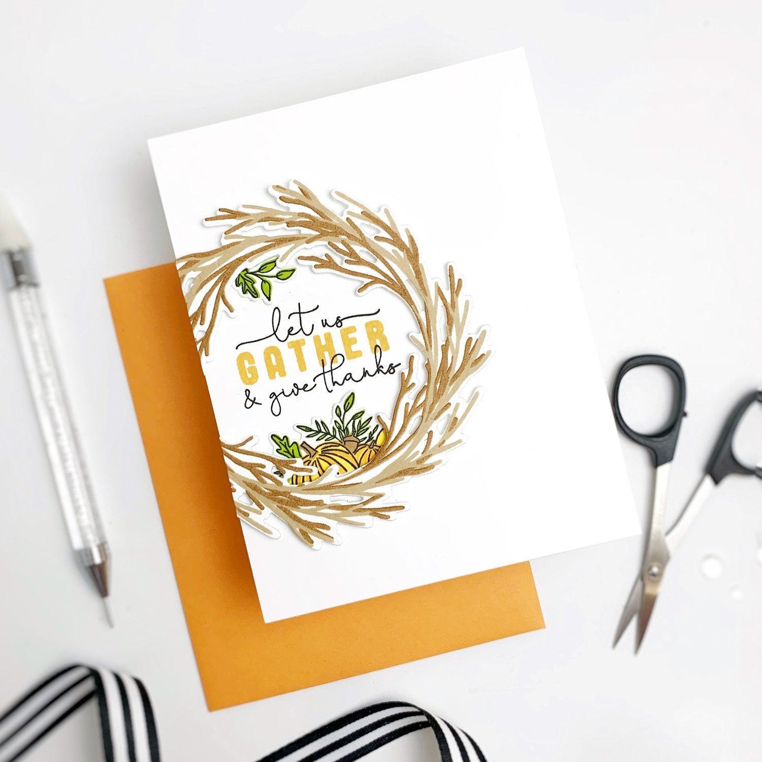 Rustic Wreath stamp set