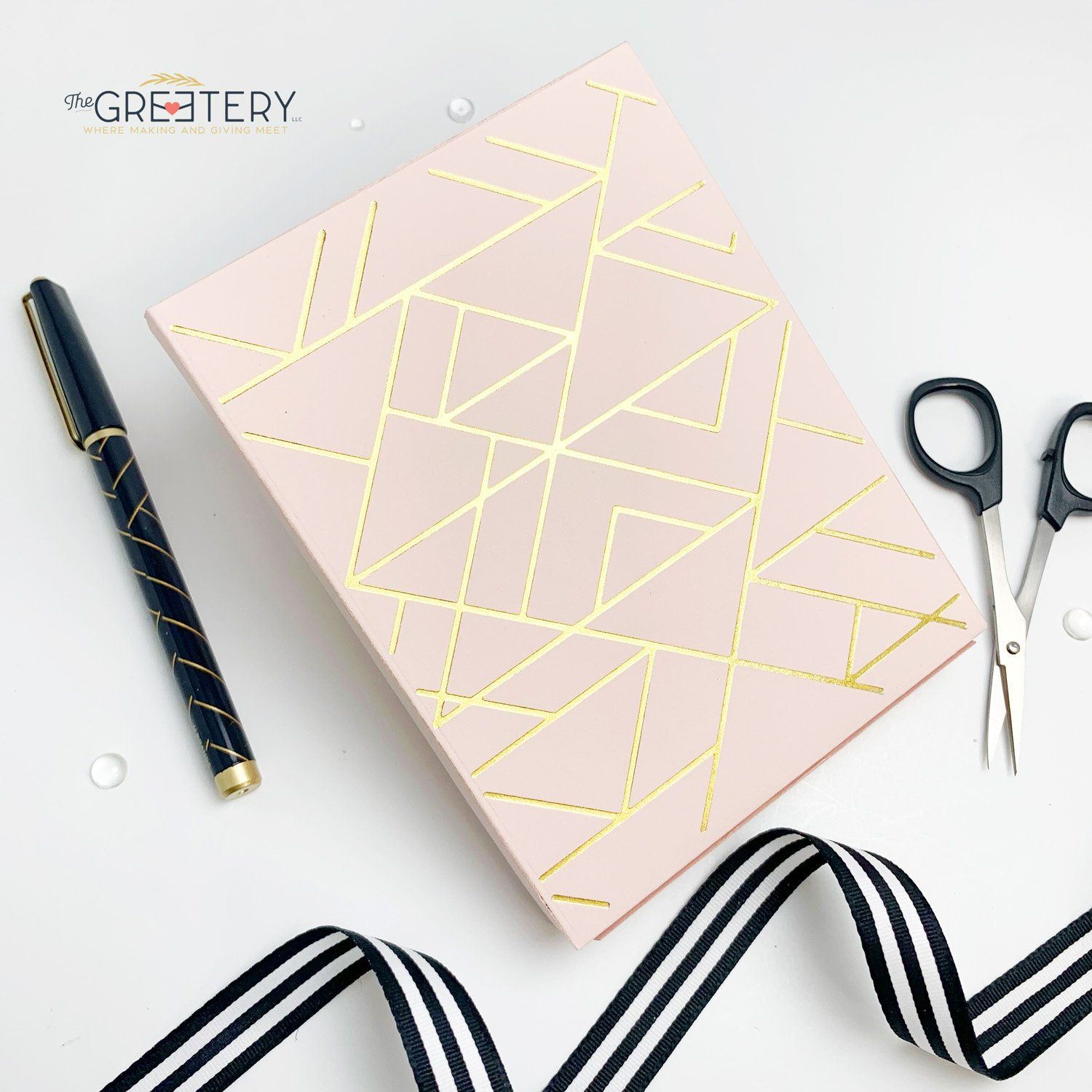 Deco Triangles Hot Foil Plate