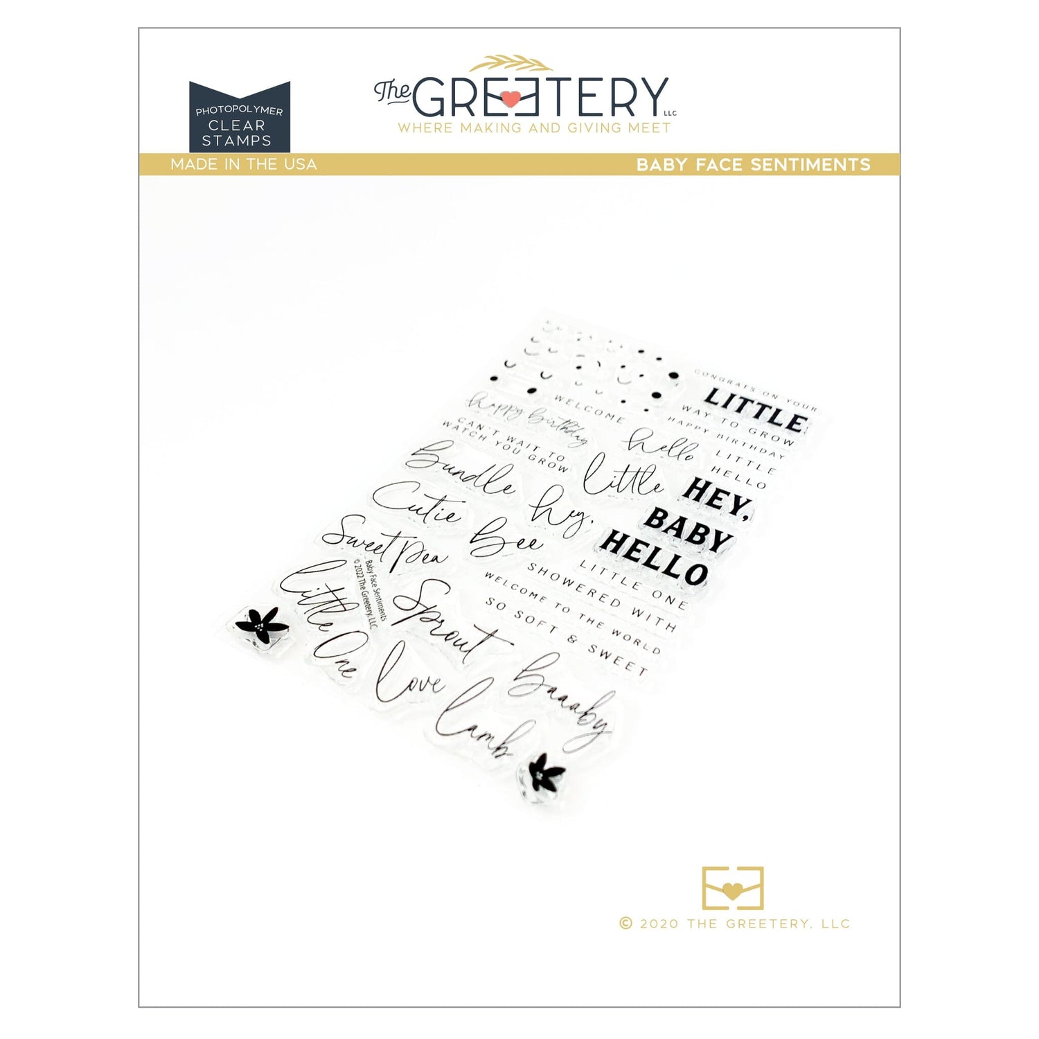 Baby Face Sentiments Stamp Set