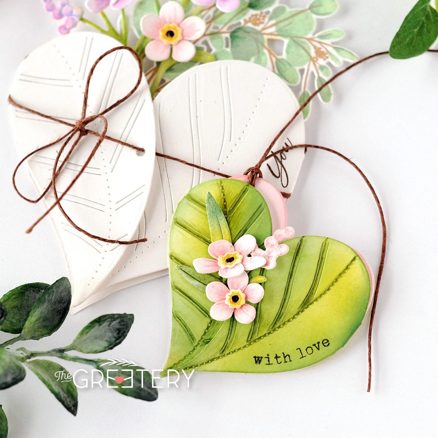Heart Leaf Posy Pocket Die