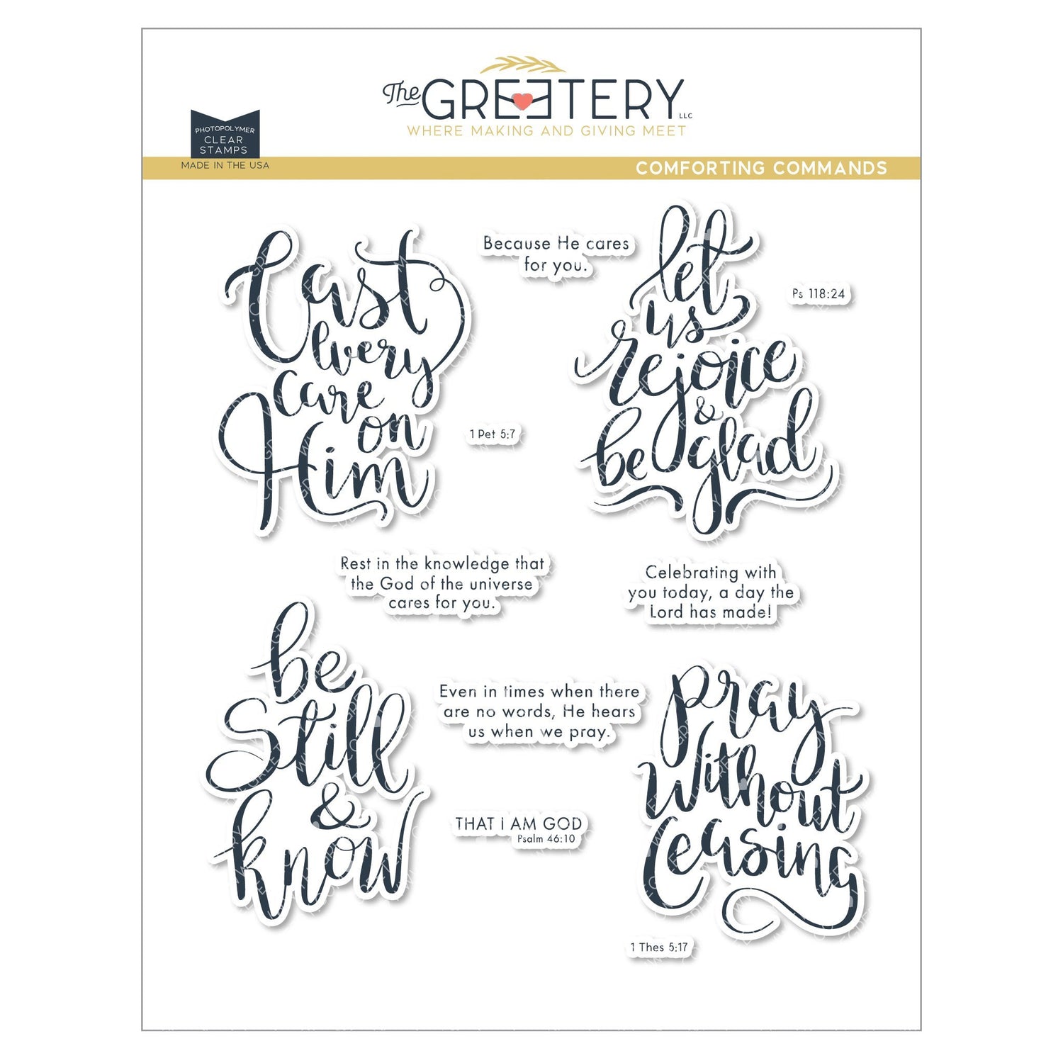 Comforting Commands Stamp Set