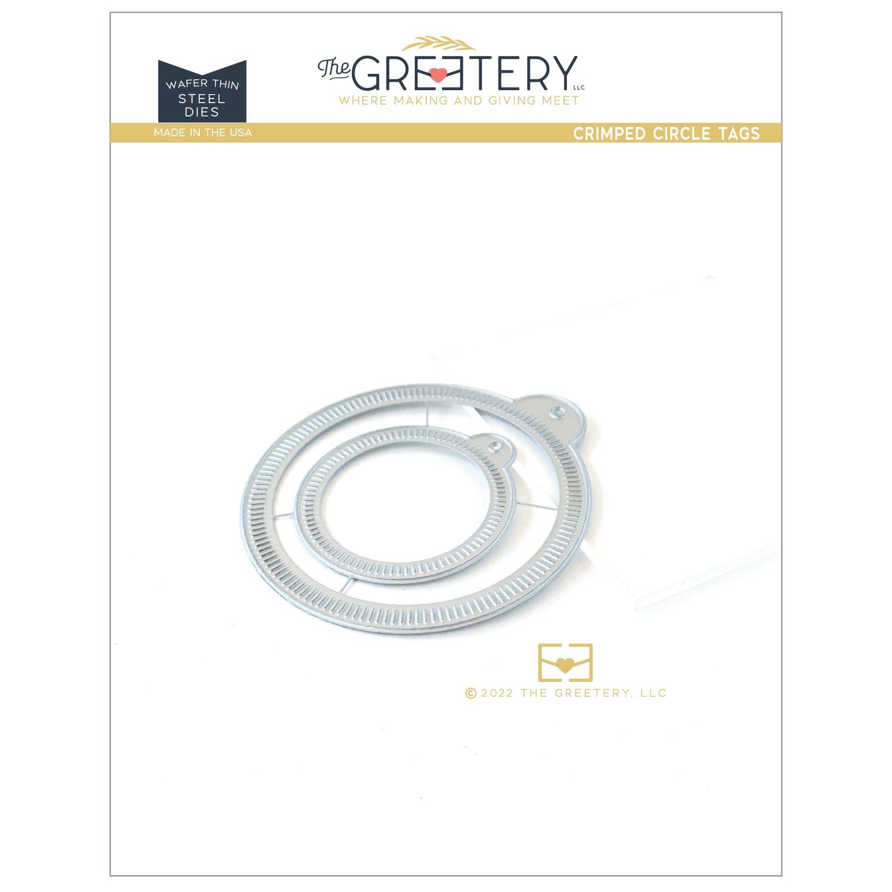 Crimped Circle Tags Die