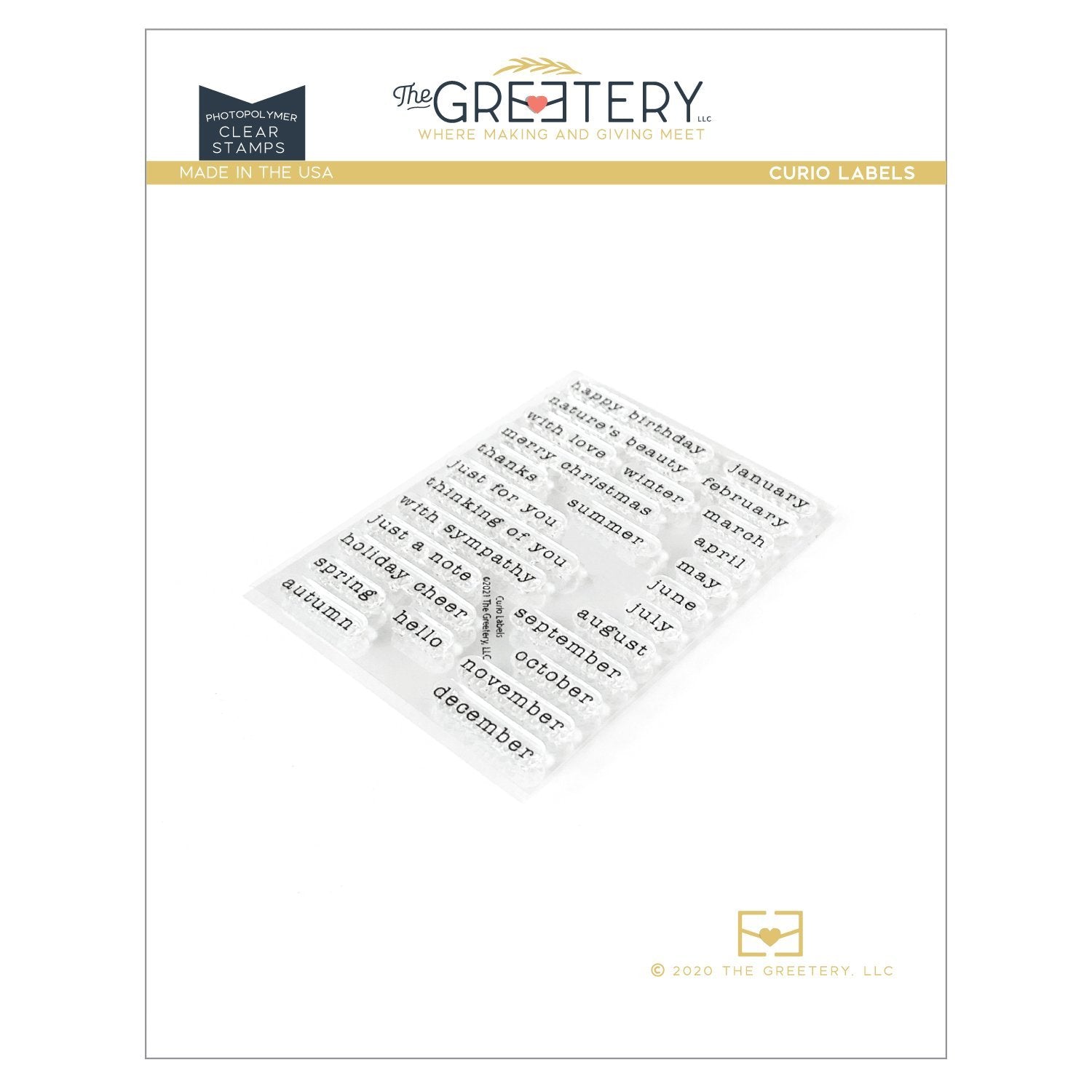 Curio: Labels Stamp Set