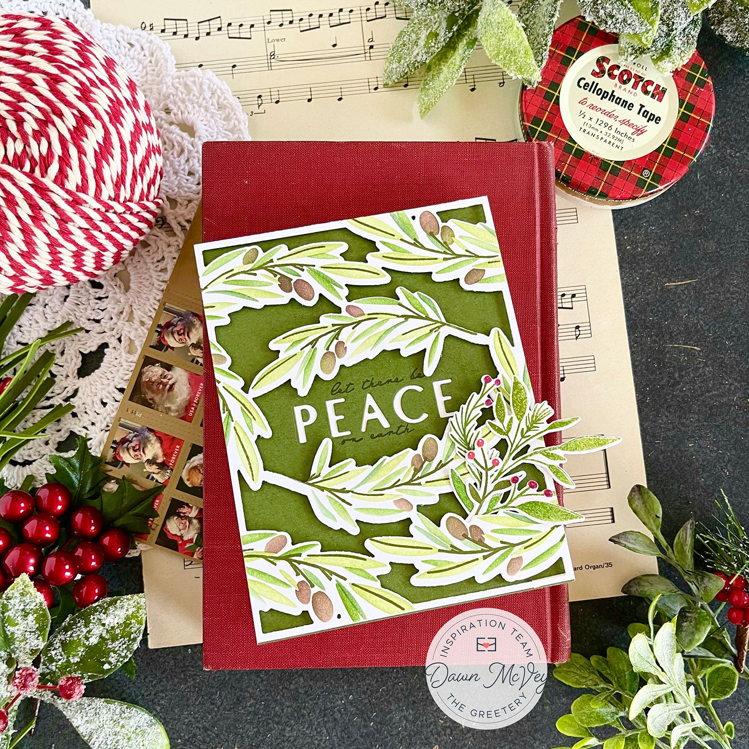 Peaceful Olive Stamp + Stencil