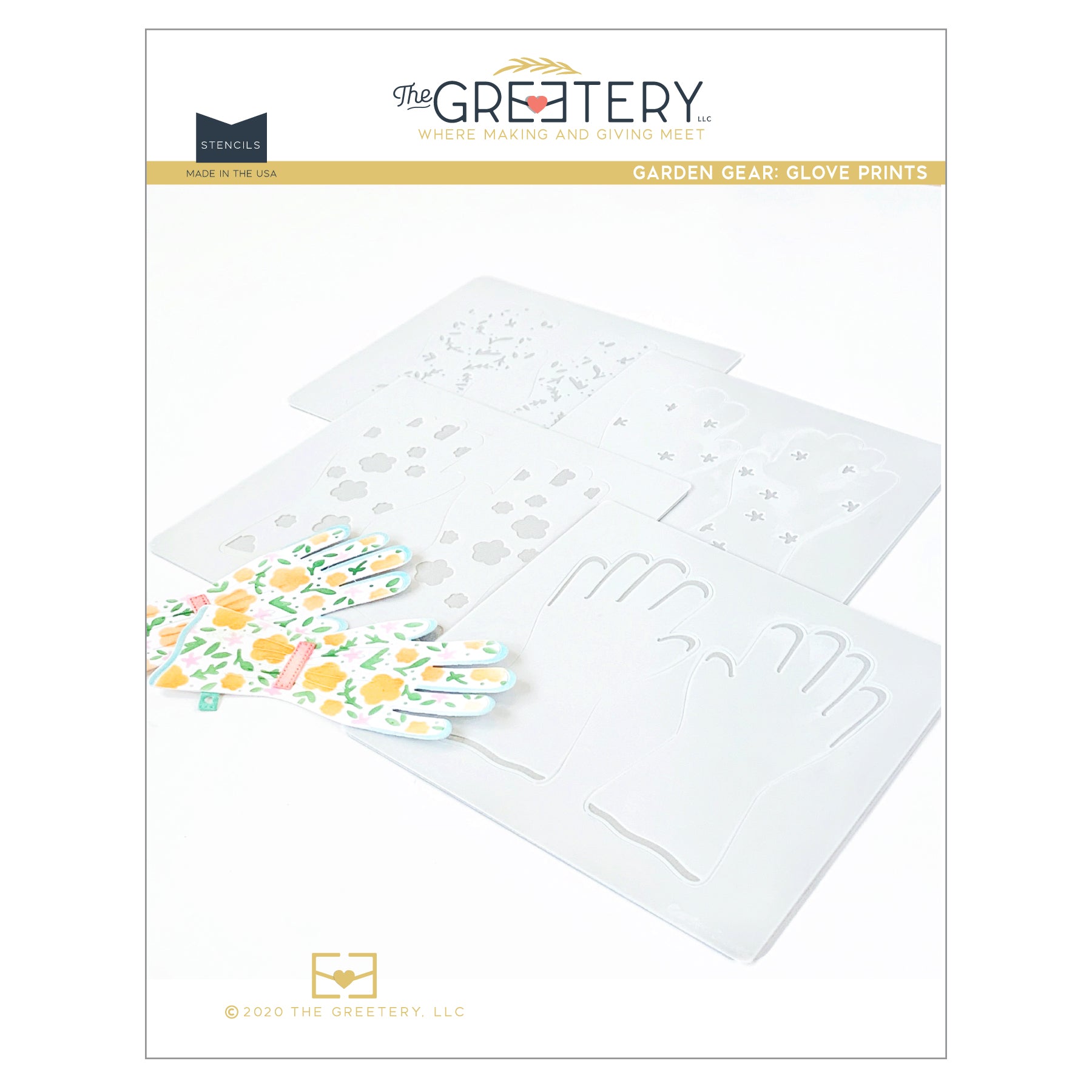Garden Gear: Glove Prints Stencil