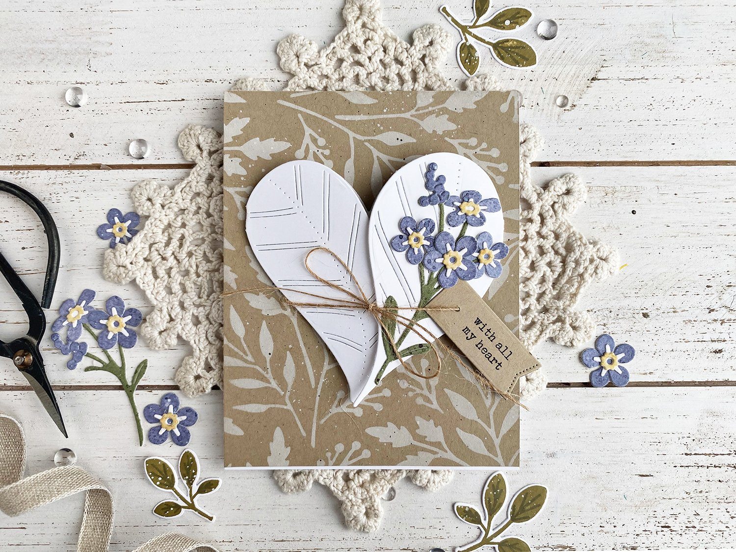Heart Leaf Jumbo Posy Pocket Die