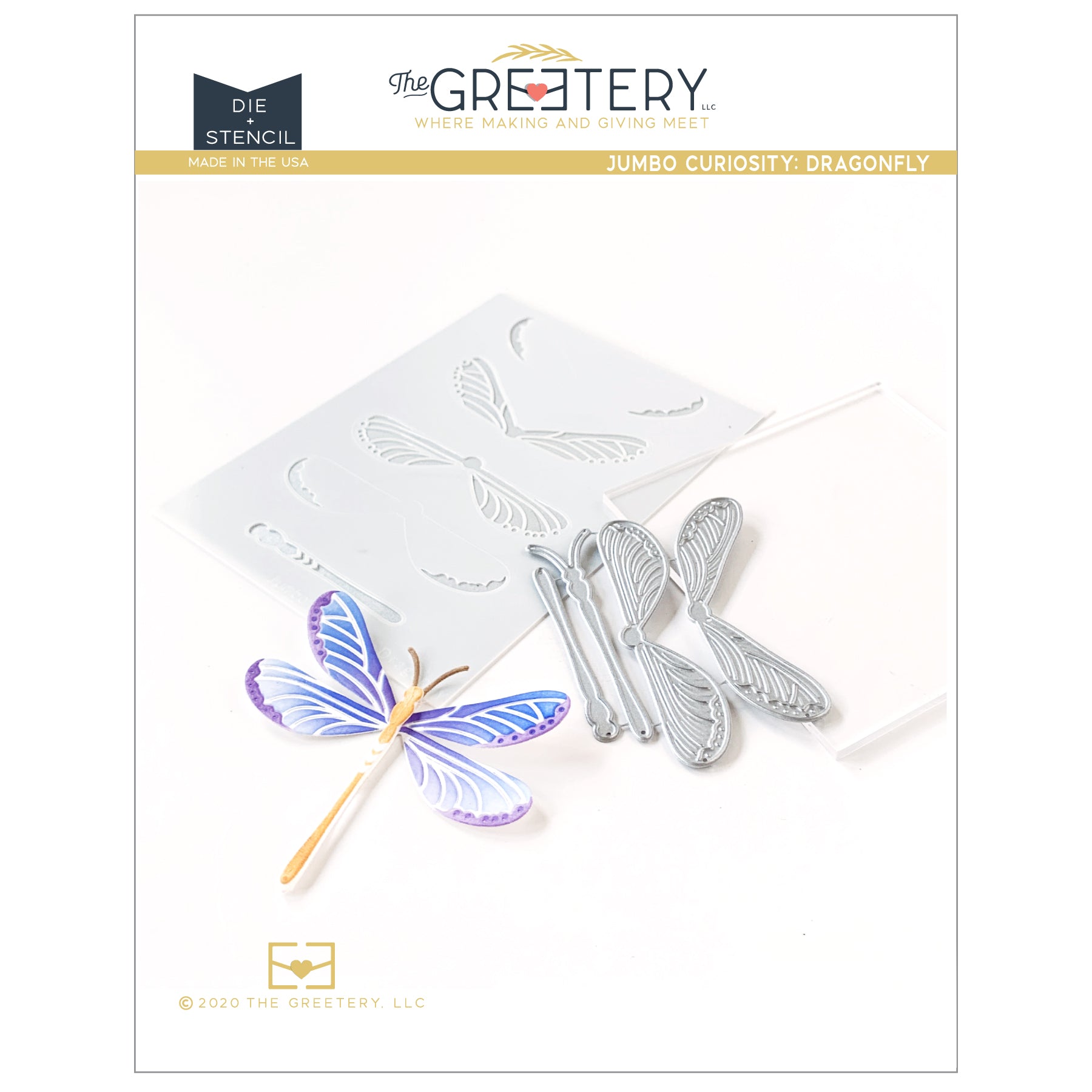 Jumbo Curiosity: Dragonfly Die + Stencil