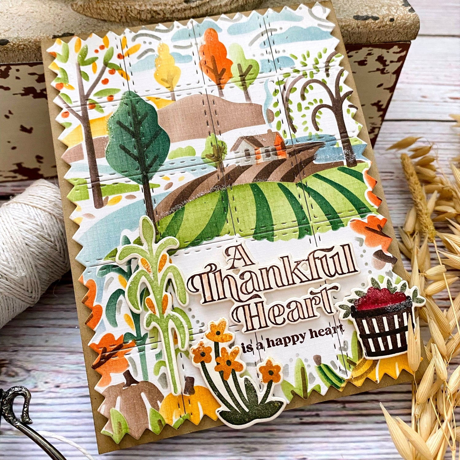 Thankful Heart Stamp + Stencil