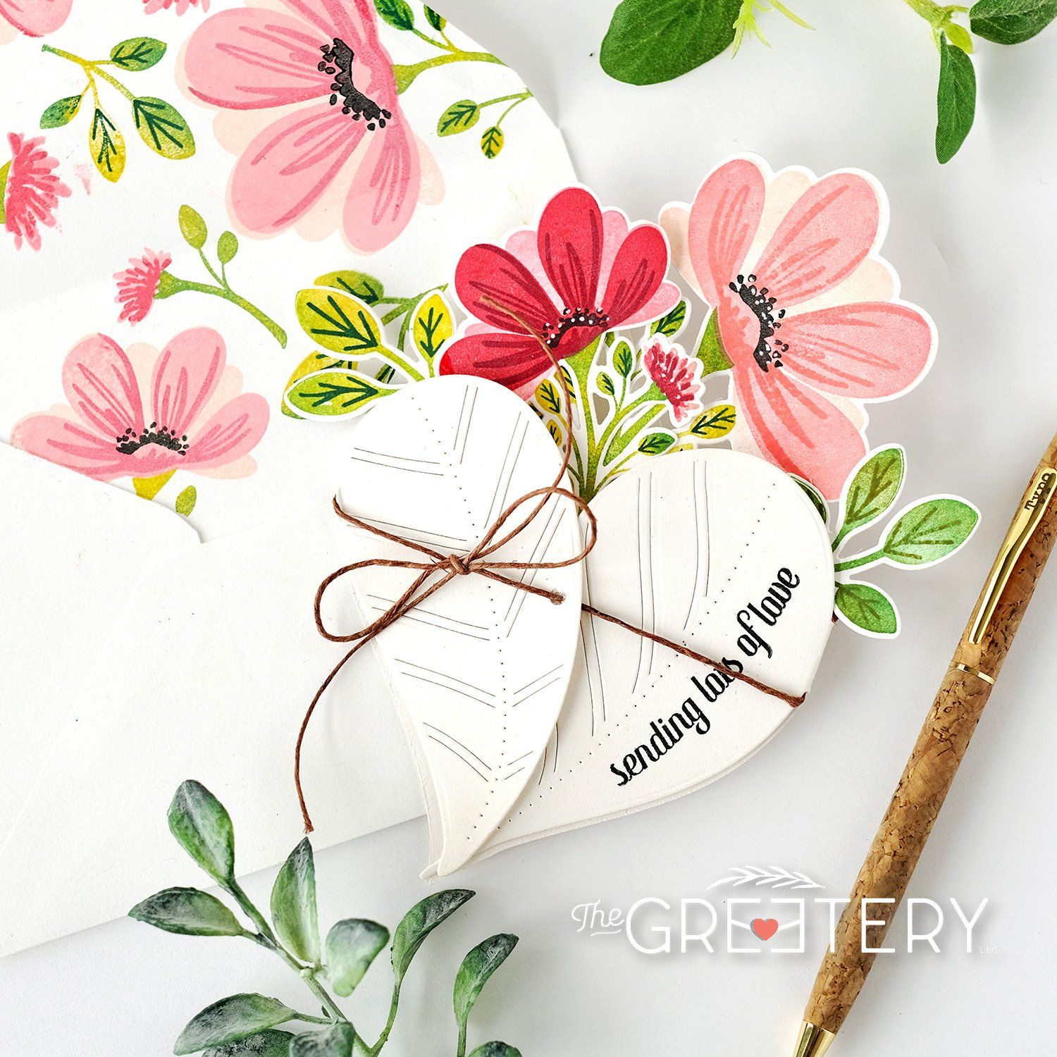 Heart Leaf Jumbo Posy Pocket Die