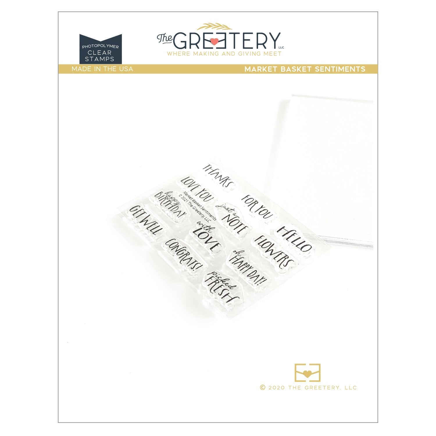 Market Basket Sentiments Stamp Set