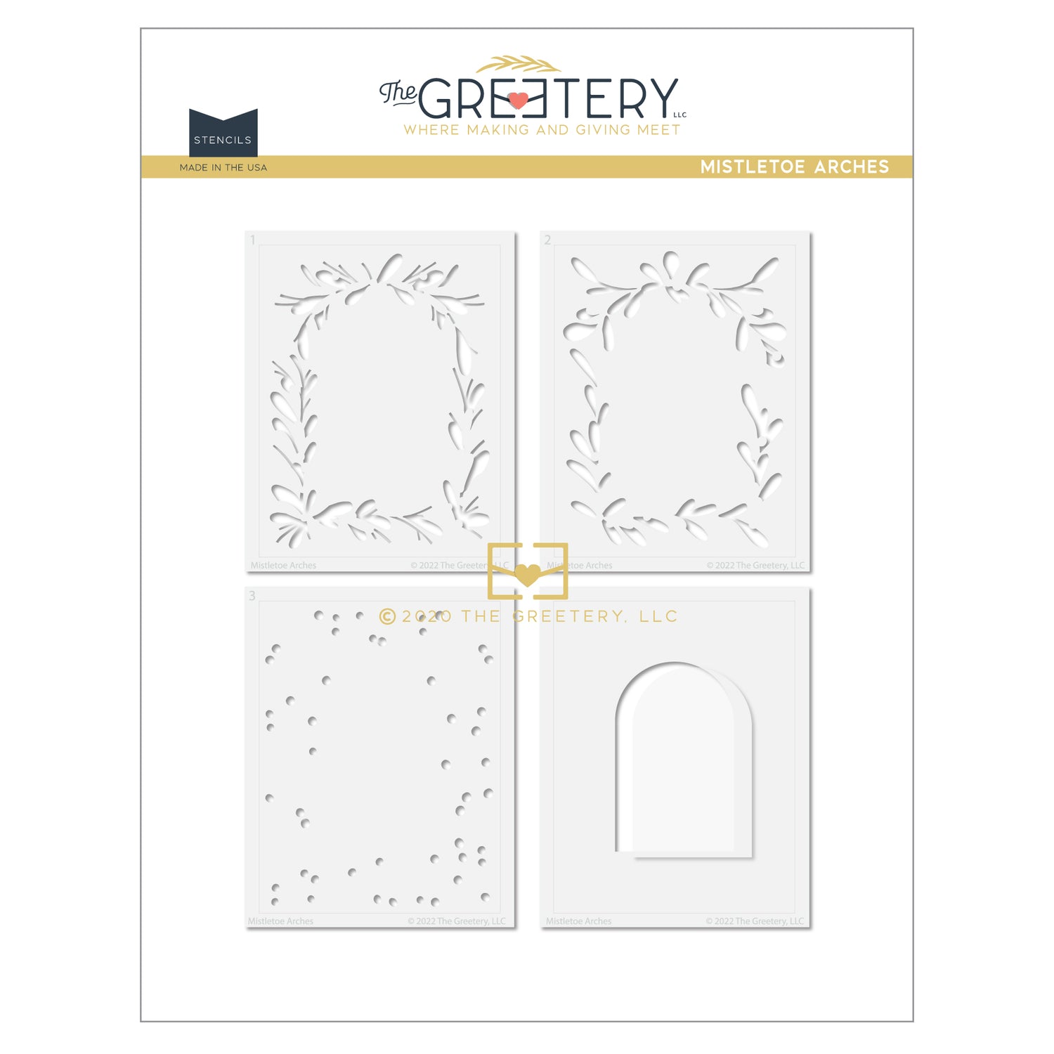 Mistletoe Arches Stencil