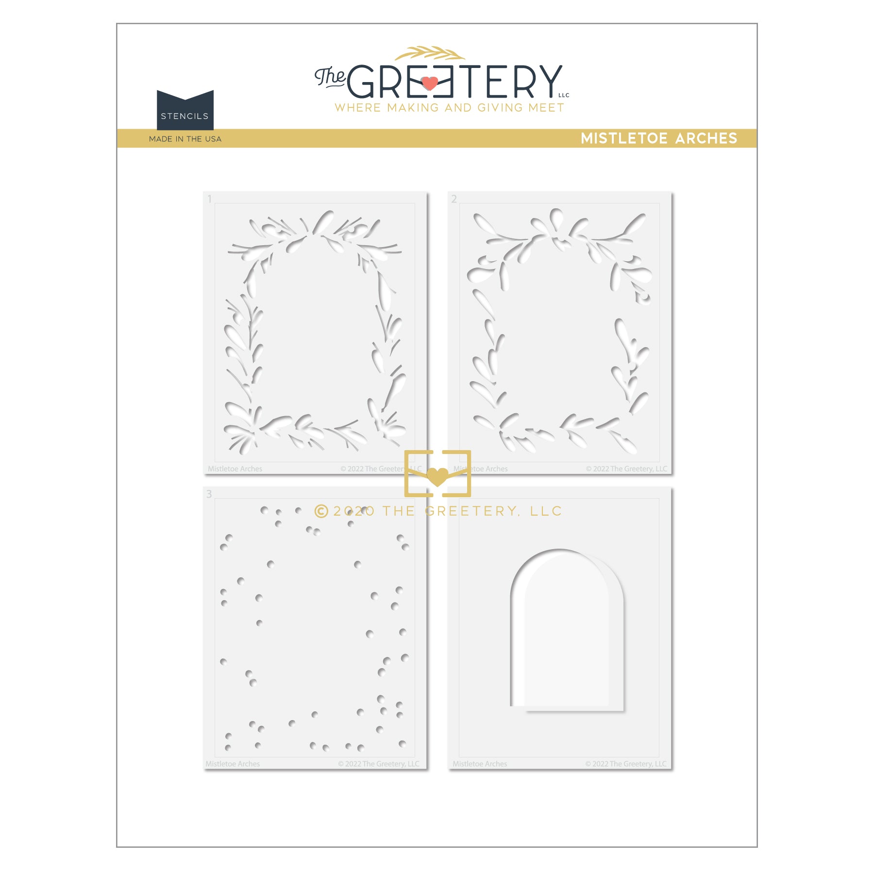 Mistletoe Arches Stencil