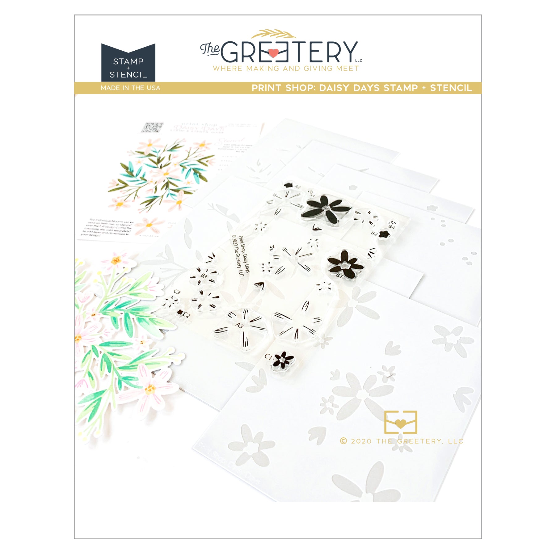 Print Shop: Daisy Days Stamp + Stencil
