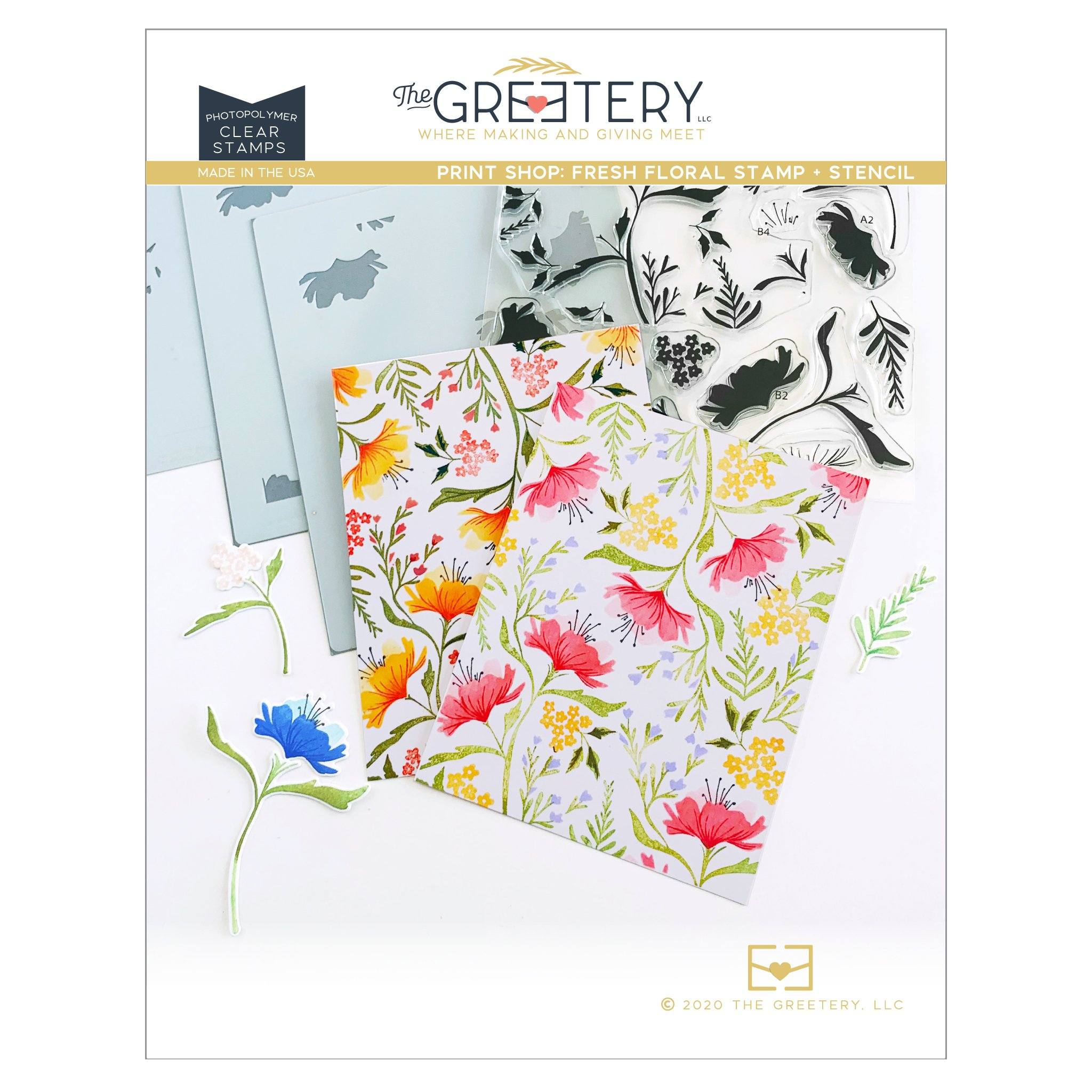 Print Shop: Fresh Floral Stamp + Stencil