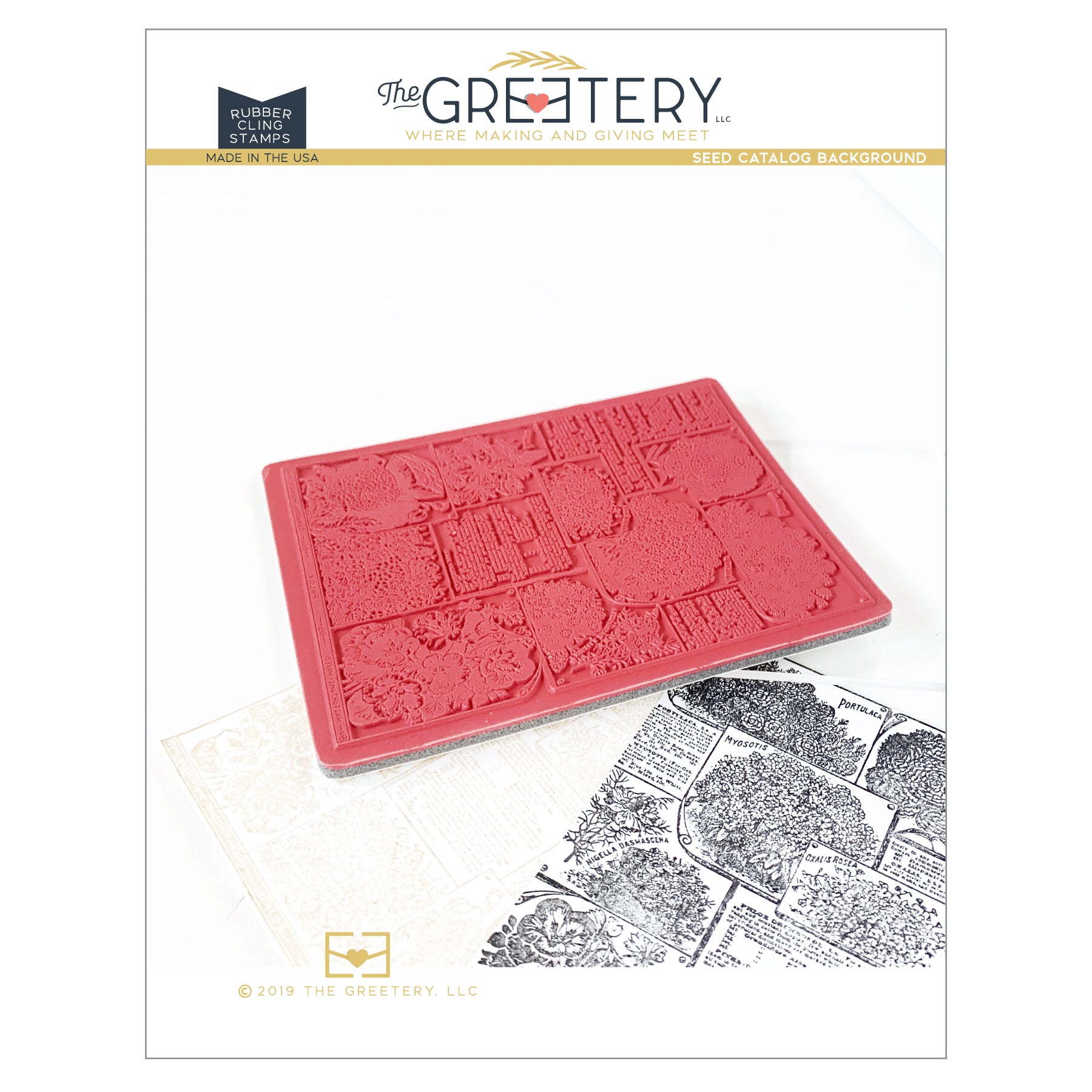 Seed Catalog Background Stamp