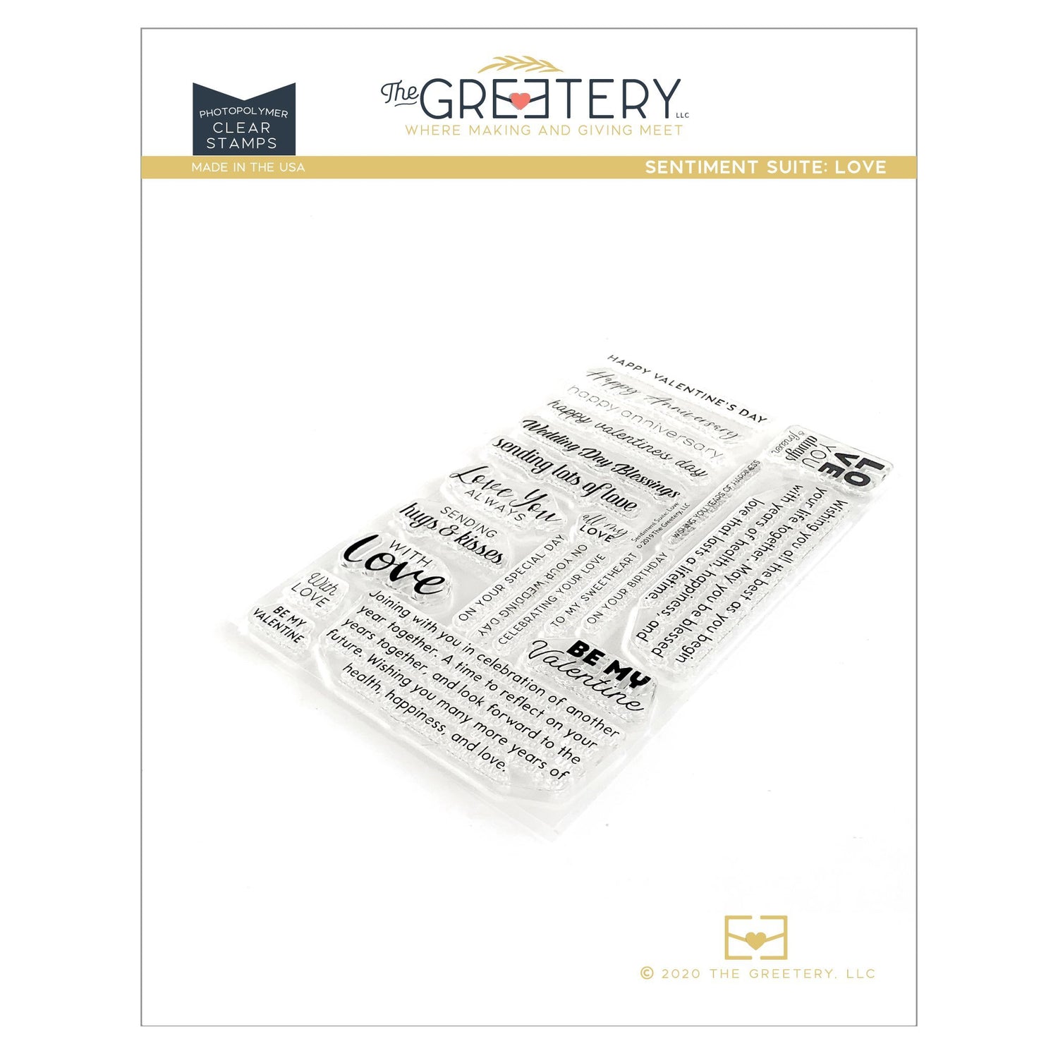 Sentiment Suite Love Stamp Set