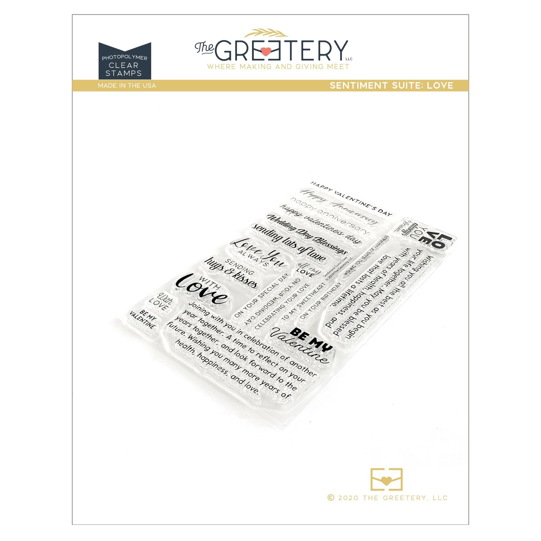 Sentiment Suite Love Stamp Set