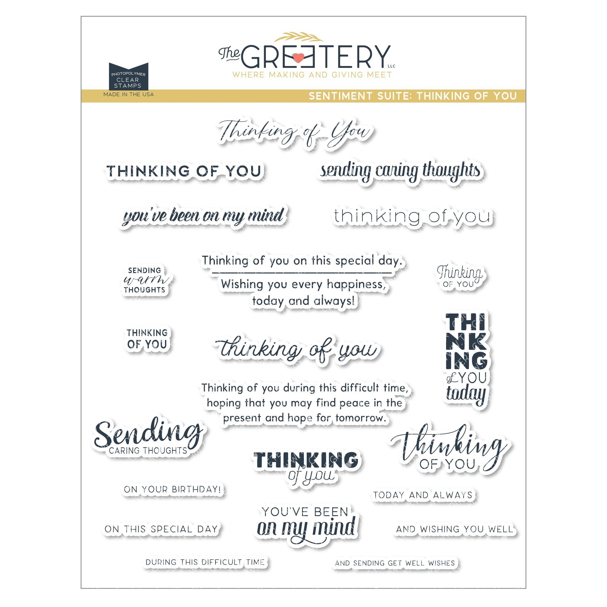 Sentiment Suite: Thinking of You Stamp Set