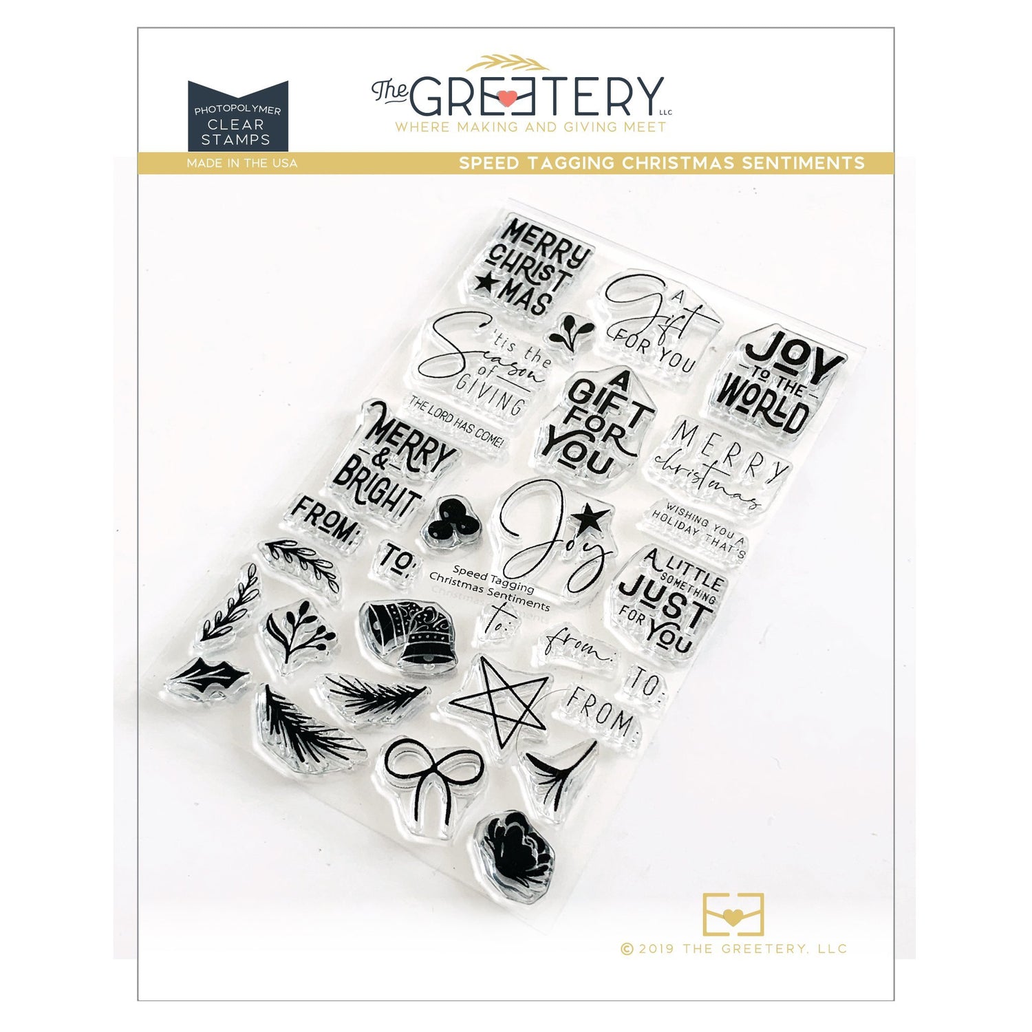 Speed Tagging Christmas Sentiments Stamp Set