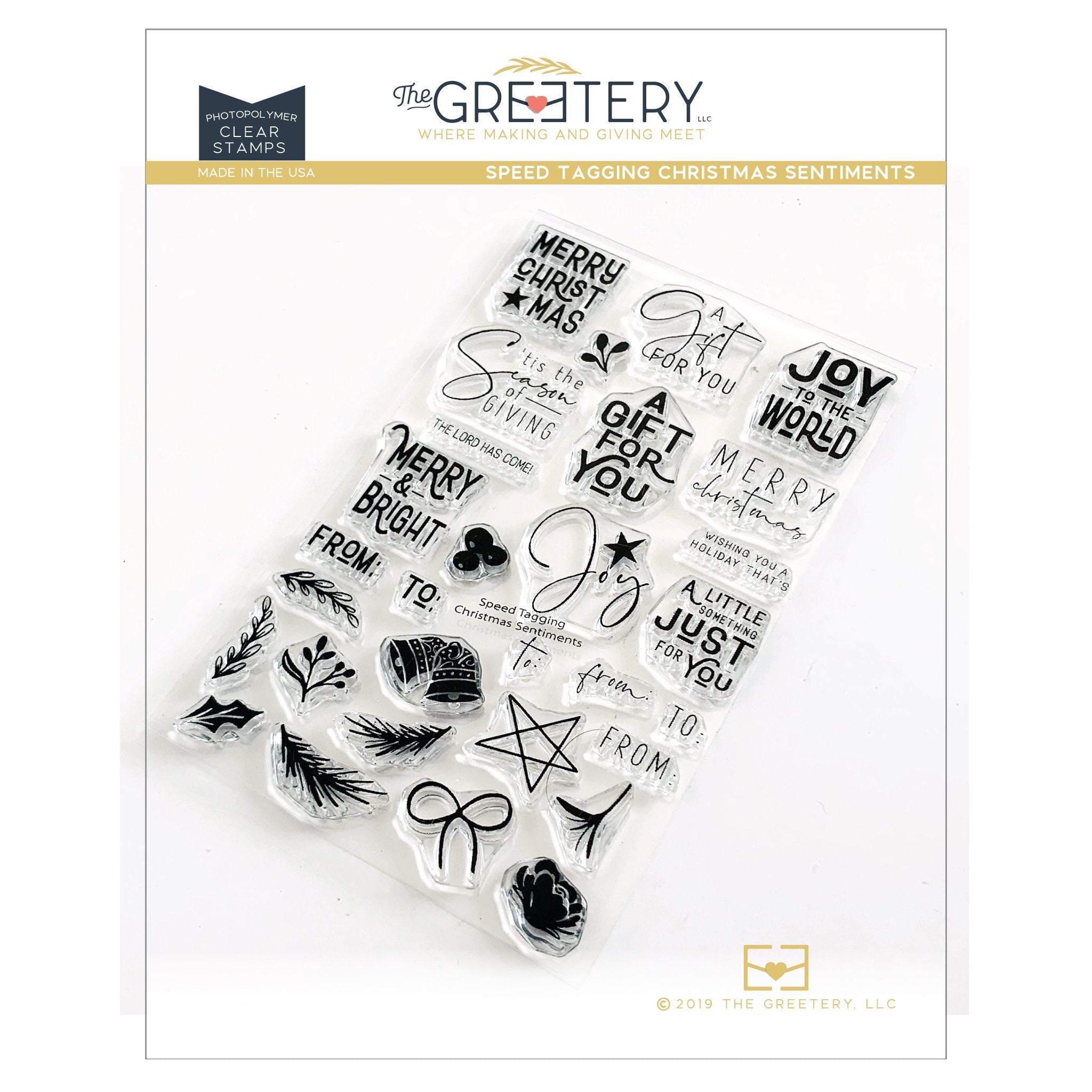 Speed Tagging Christmas Sentiments Stamp Set