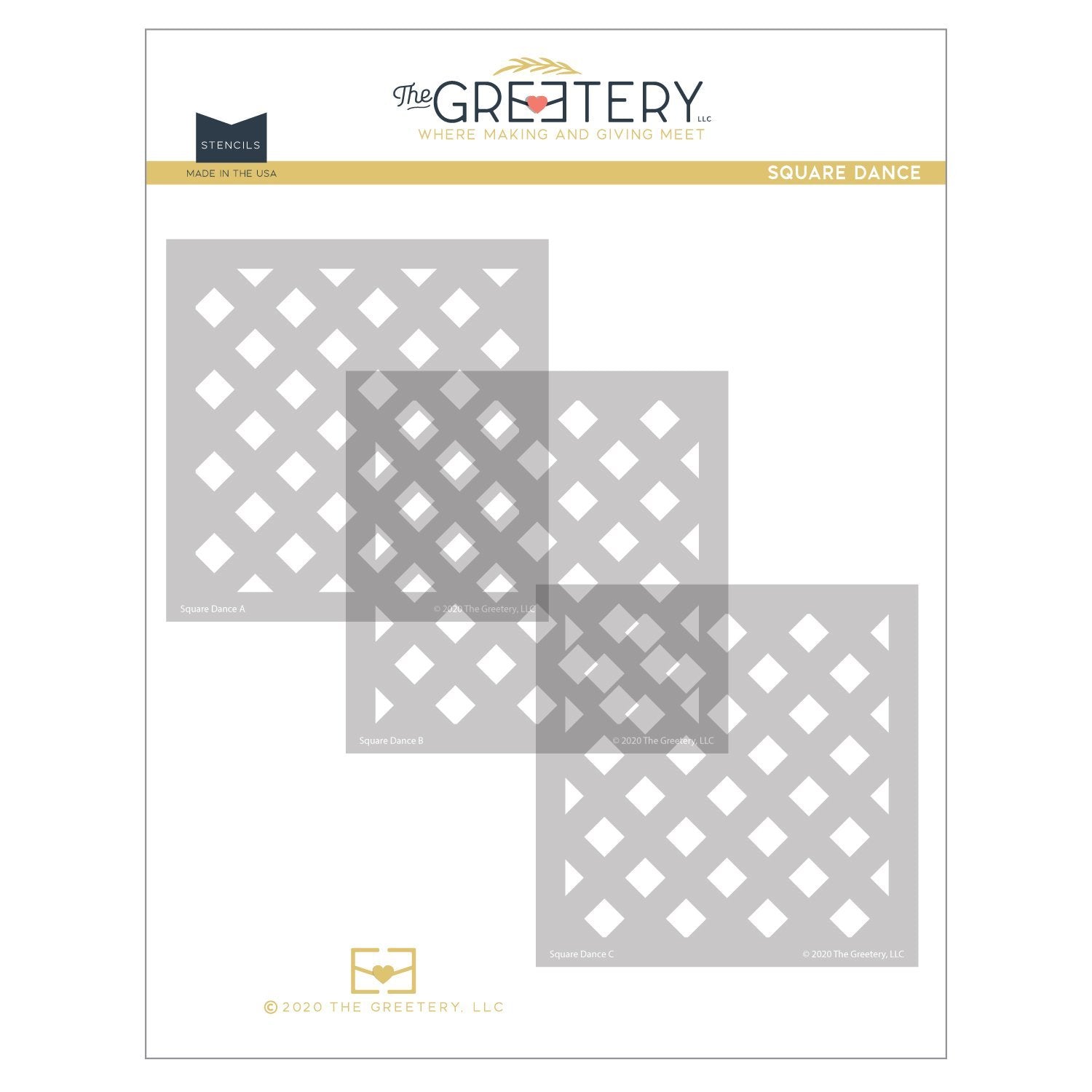 Square Dance Stencil