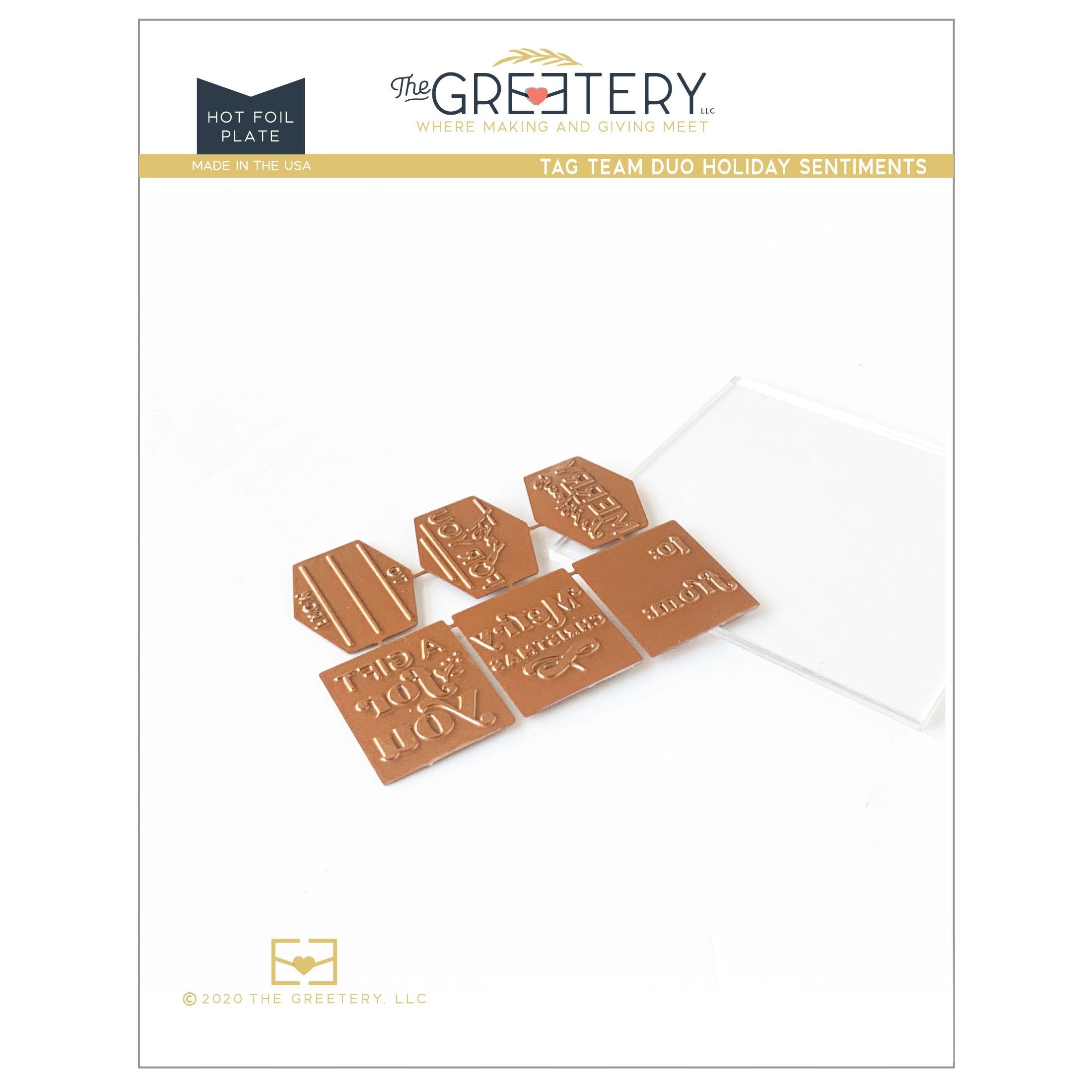 Tag Team Duo Holiday Sentiments Hot Foil