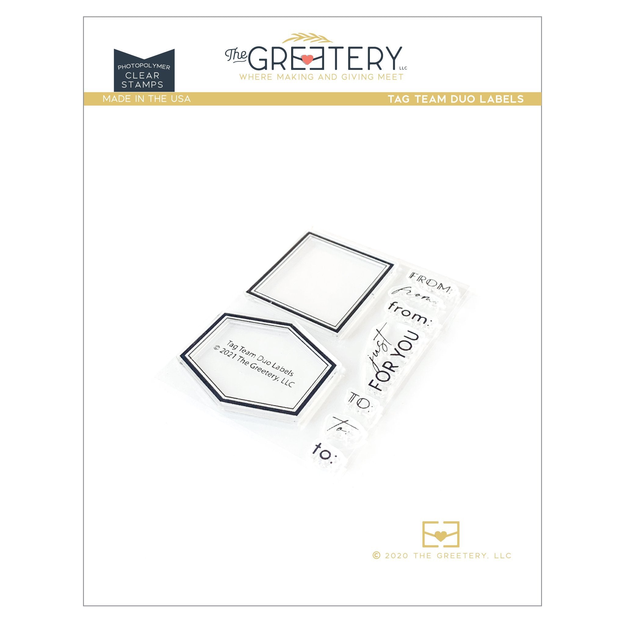 Tag Team Duo Labels Stamp Set