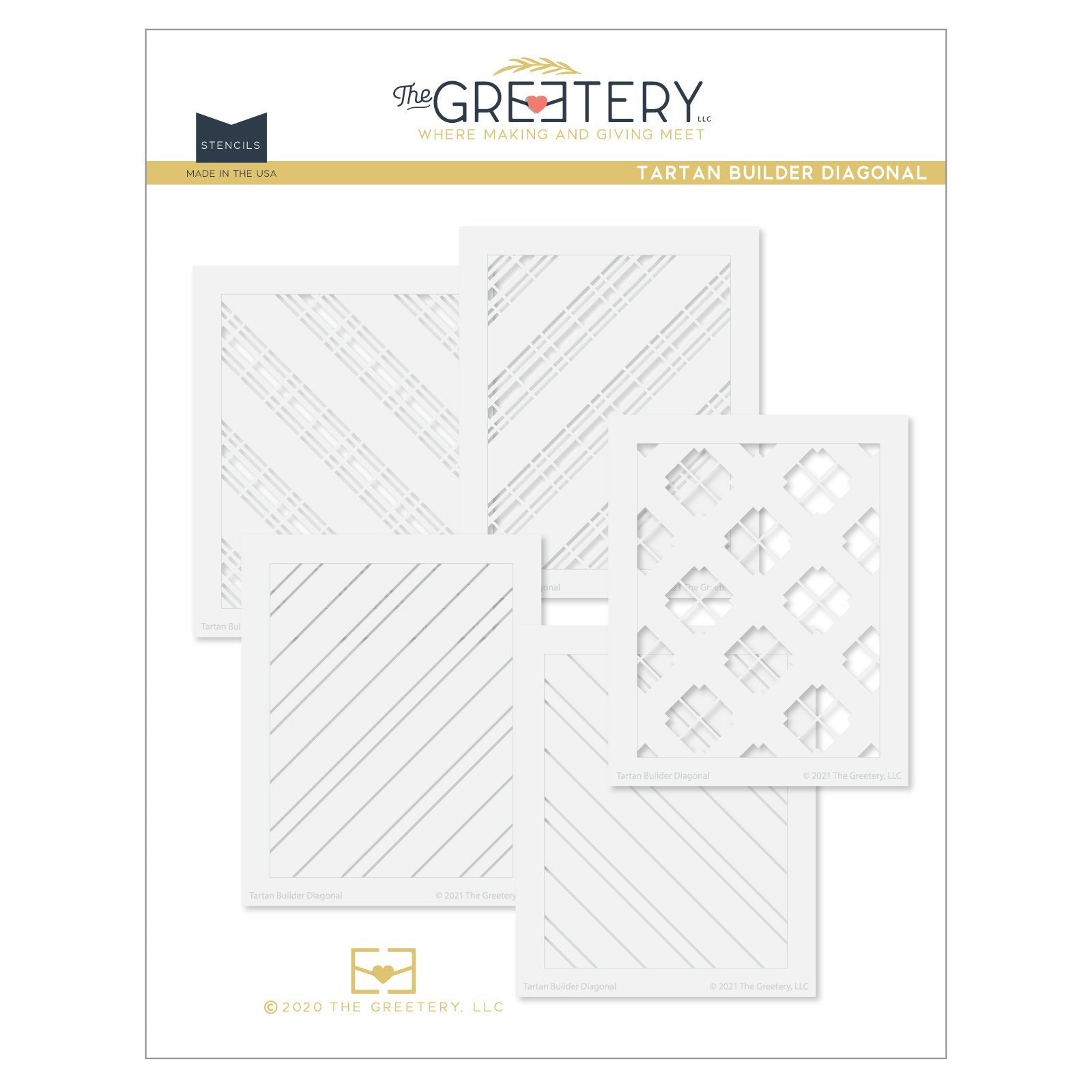 Tartan Builder Diagonal Stencil