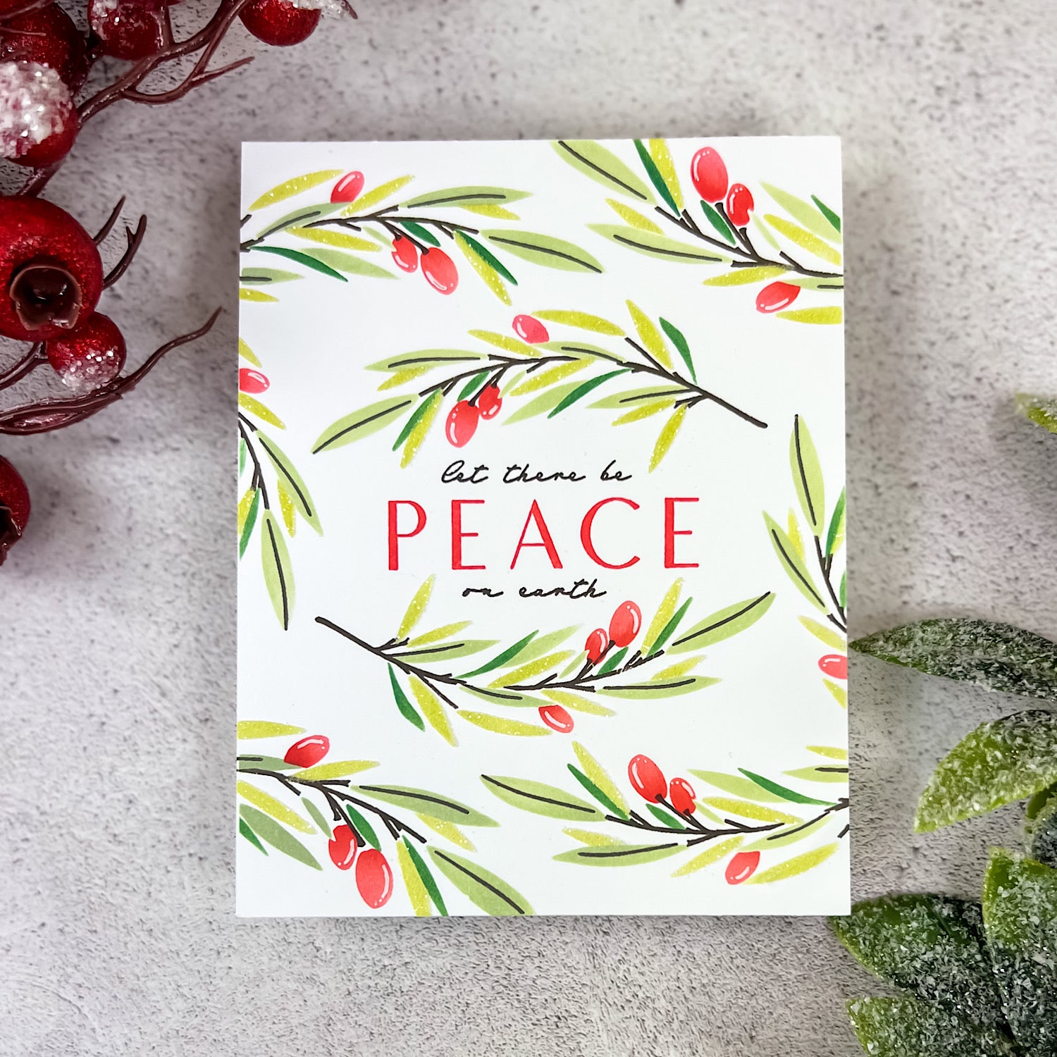 Peaceful Olive Stamp + Stencil