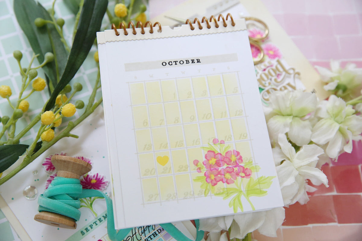 Calendar Grid Color Calendar Grid Stencil – The Greetery
