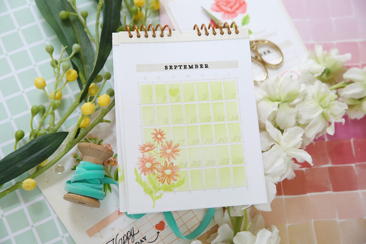 Calendar Grid Color Calendar Grid Stencil – The Greetery