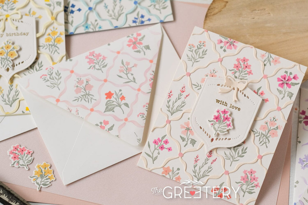 Diamond Ribbons Stencil – The Greetery