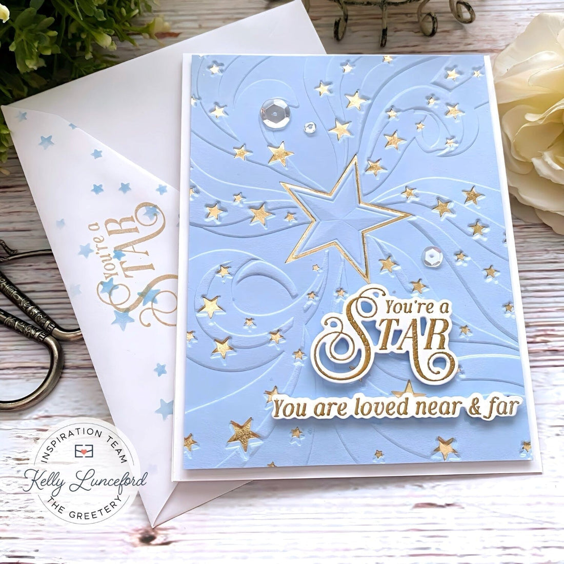 Star Stream 3D Embossing Folder