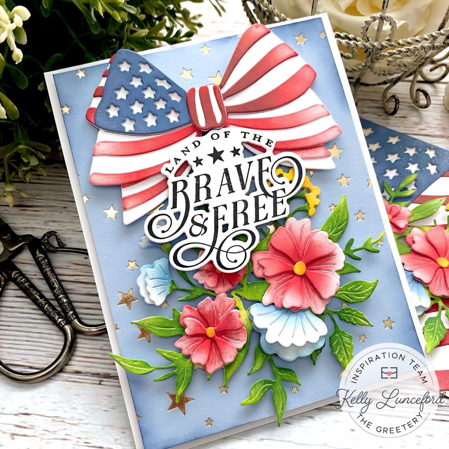 Stars &amp; Stripes Bow Die