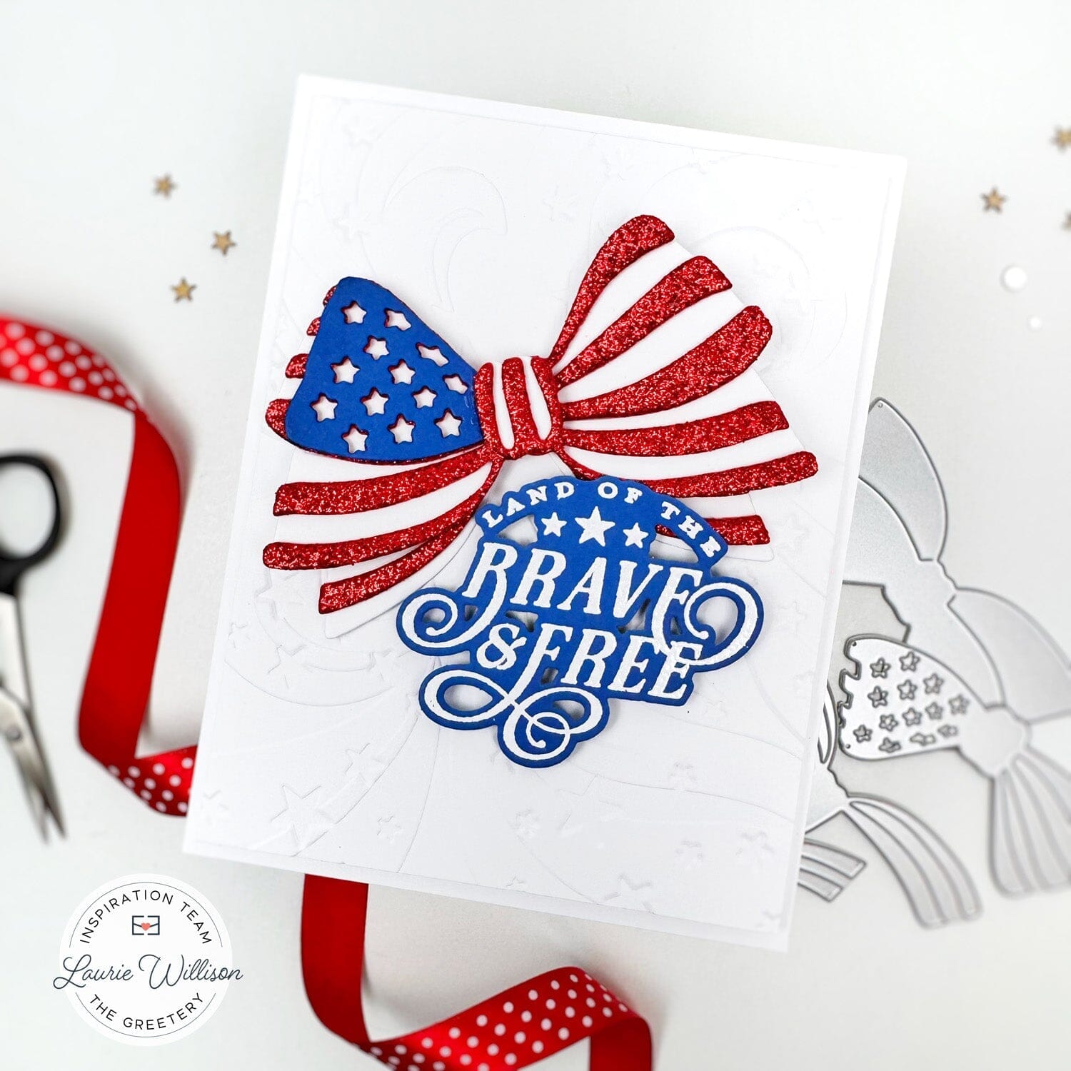 Stars &amp; Stripes Bow Die