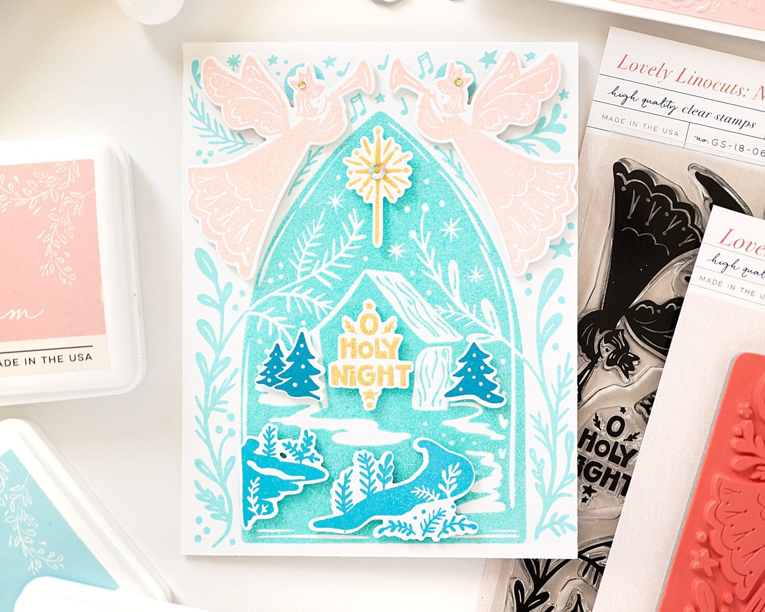 Lovely Linocuts: Nativity Stamp