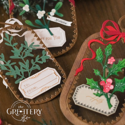 Little Linked Labels Embossing Folder