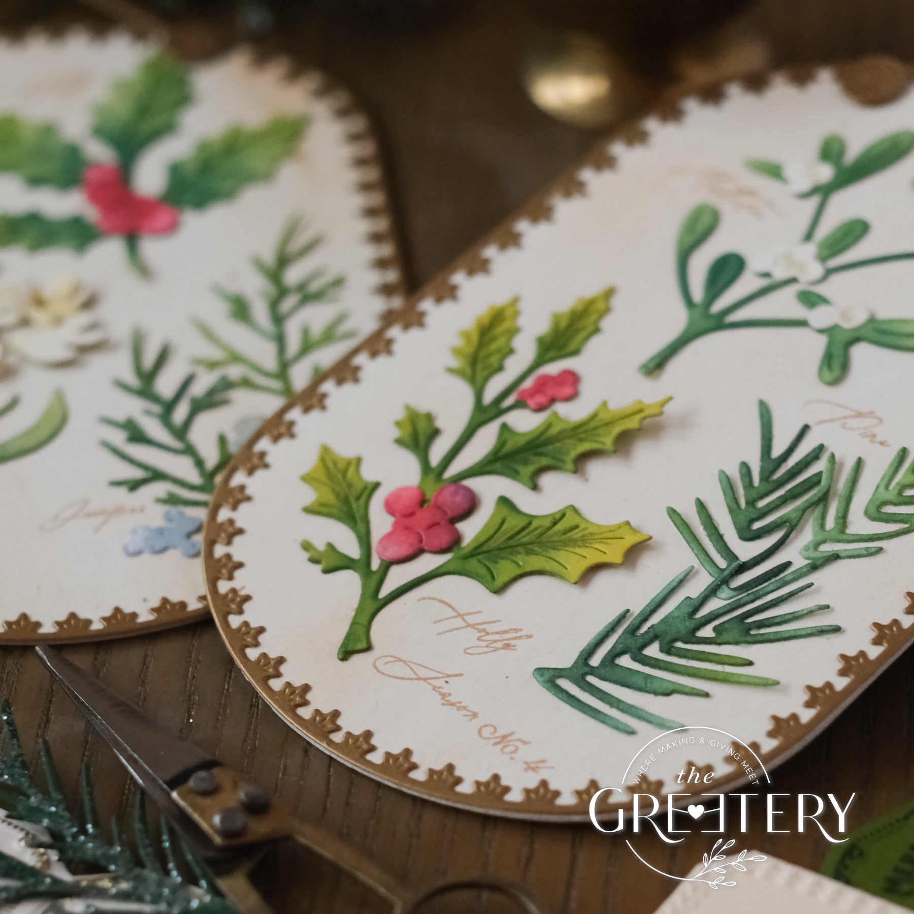 Winter Herbarium Labels Stamp Set