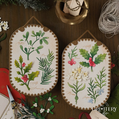 Winter Herbarium Labels Stamp Set