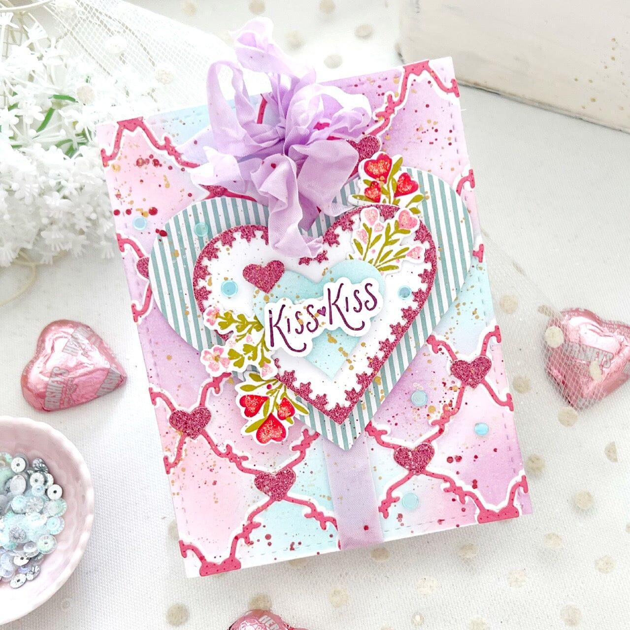 Diamond Hearts Stencil