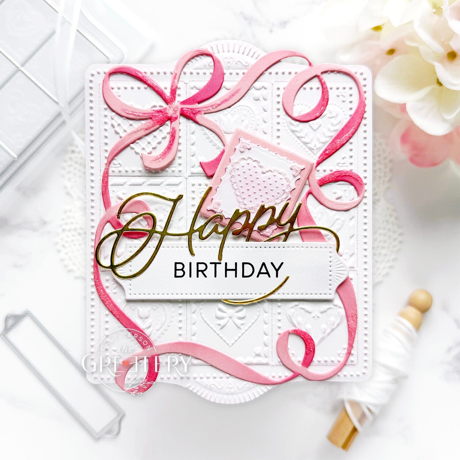 Shortbread Shapes: Rectangle Hearts Embossing Folder