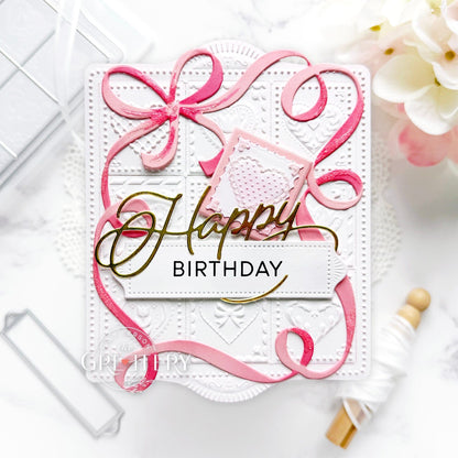 Shortbread Shapes: Rectangle Hearts Embossing Folder