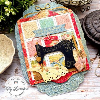 Shortbread Shapes: Rectangle Hearts Embossing Folder